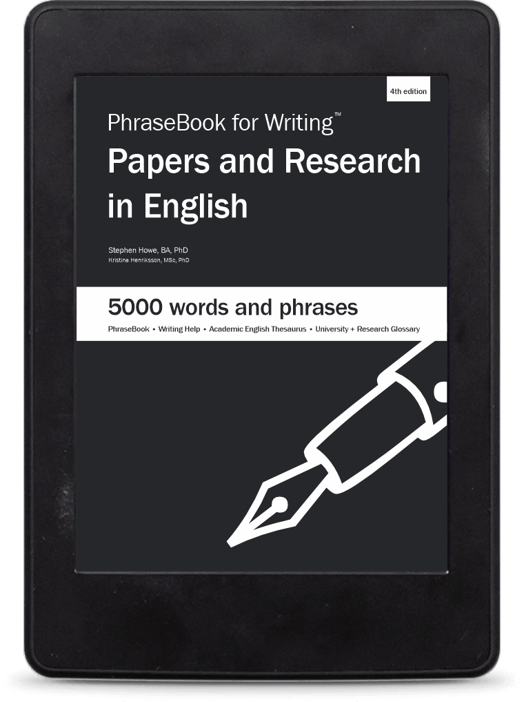 phrasebook kindle PhraseBook for Writing Papers and Research in English